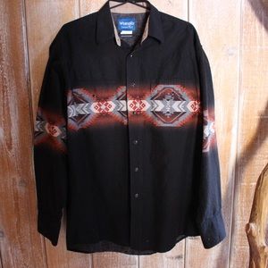 Vintage 90s Wrangler Aztec Southwest Button Down